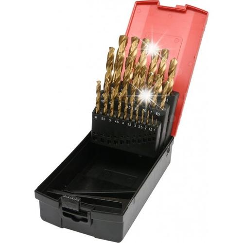 Set burghie titan pentru metal, Yato YT-44676, 25 buc, HSS TiN, 1-13mm