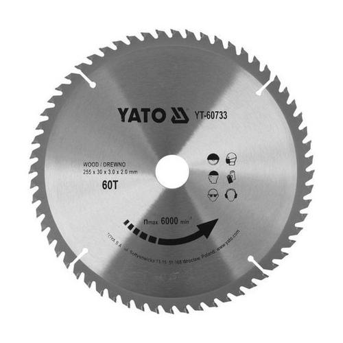 Disc circular pentru lemn Yato YT-60733 255X60TX30mm