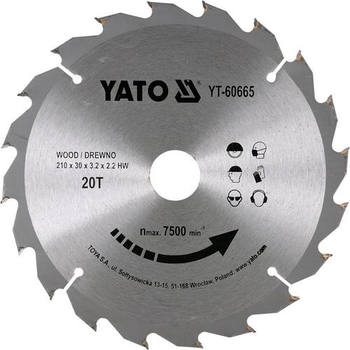 Disc circular lemn Yato YT-60665, 210 x 30 x 3.2 mm 20 dinti