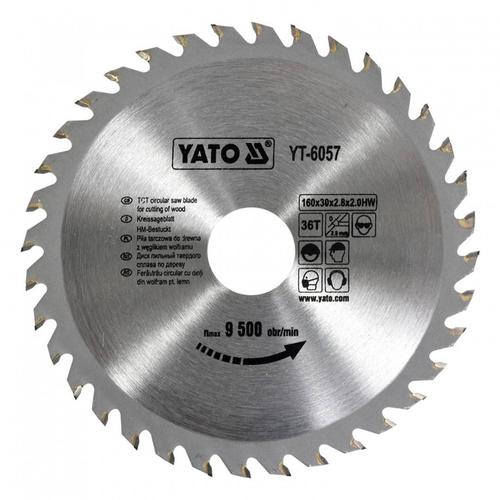 Disc fierastrau circular pentru lemn Yato YT-6057, 36 de dinti din carbura de wolfram, 160x30x2mm