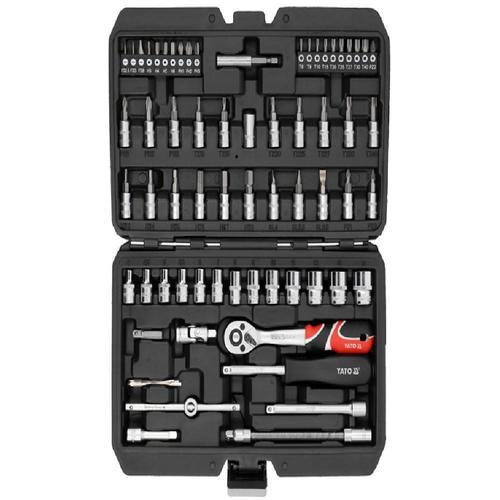 Trusa tubulare si biti Yato YT-14502, 68 piese, prindere 1/4inch
