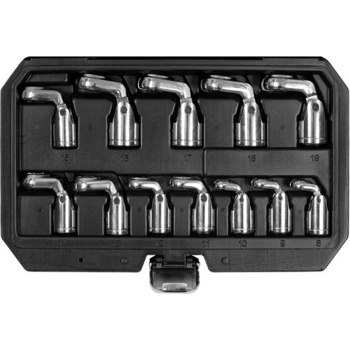 Set 12 x chei inelare YATO YT-38550, Otel, 8-19 mm, 3/8inch, Argintiu