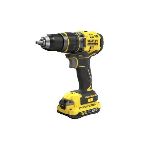 Masina de gaurit si insurubat cu percutie STANLEY SFMCD721D2K-QW, 80Nm, cu 2 acumulatori 18V, 2.0Ah, incarcator, valiza