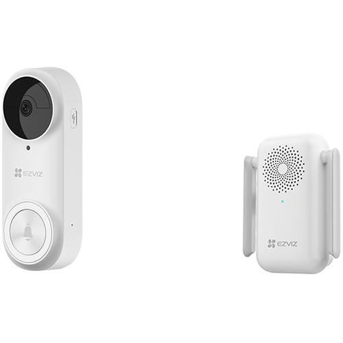 Sonerie video wireless EZVIZ 3K, sonerie alimentata cu baterii si detectare umana AI, comunicare bidirectionala si vedere nocturna, rezistent la intemperii IP65
