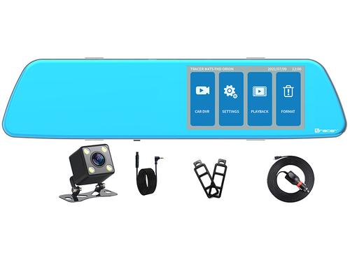 Camera video auto fata spate Tracer M4TS FHD Orion, 3MP/0.4 MP, 1920x1080@30 fps, G-Sensor, Ecran IPS 4.5inch (Gri)