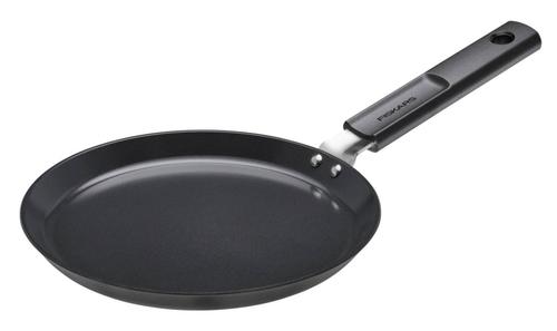Tigaie pentru omleta Fiskars 1075522, Hard Face, Diametru 22 cm, Potrivita pentru toate plitele, Acoperire antiaderenta, Rezistent la zgarieturi, Aluminiu/plastic, Negru