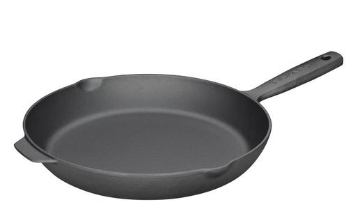 Tigaie din fonta Fiskars Folken 1075699, 28 cm, pentru toate tipurile de plite si gratare, Negru