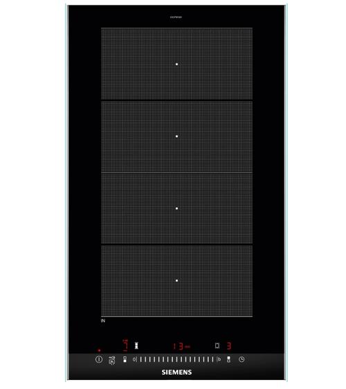 Plita cu inductie SIEMENS iQ700 EX375FXB1E, 2 zone de gatit, Touch Control, 30 cm (Negru)