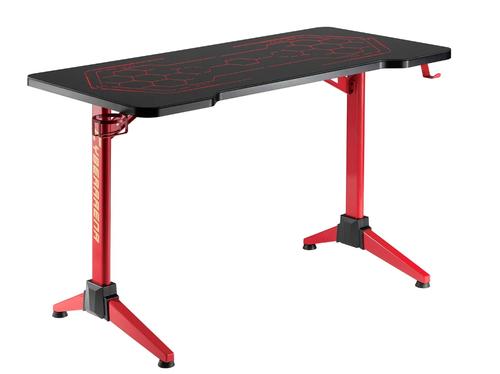 Birou Gaming NanoRS RS163, Led RGB, Max 100 kg, 120x60 cm (Rosu/Negru)