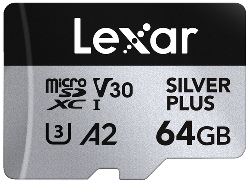 Card de memorie Lexar Professional SILVER Plus LMSSIPL064G-BNANG, 64GB, microSDXC, UHS-I U3, V30