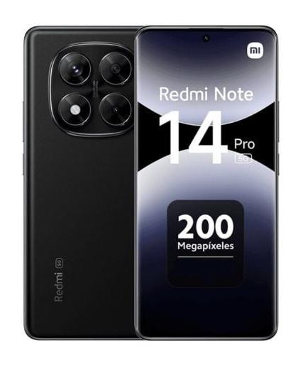 Telefon Mobil Xiaomi Redmi Note 14 Pro, Procesor Mediatek Dimensity 7300 Ultra Octa-Core, AMOLED 6.67inch, 12GB RAM, 512GB Flash, Camera Tripla 200+8+2 MP, Wi-Fi, 5G, Dual Sim, Android (Negru)