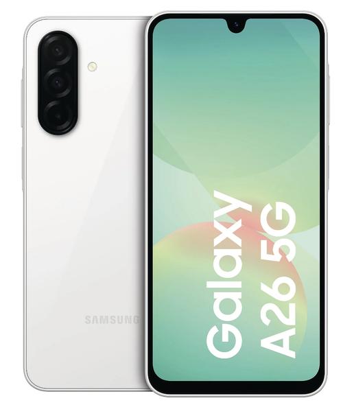Telefon mobil Samsung Galaxy A26, Procesor Exynos 1380 Octa-Core, Super AMOLED Capacitiv touchscreen 6.7inch, 6GB RAM, 128GB Flash, Camera Tripla 50+8+2MP, 5G, Wi-Fi, Dual SIM, Android (Alb)