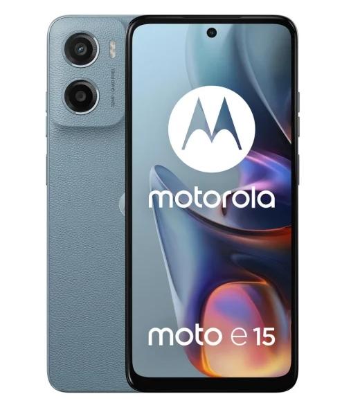 Telefon Mobil Motorola Moto E15, Procesor Mediatek Helio G81 Extreme Octa Core, IPS LCD Capacitive touchscreen 6.67inch, 2GB RAM, 64GB Flash, Camera 32 MP, Wi-Fi, 4G, Dual Sim, Android (Albastru)