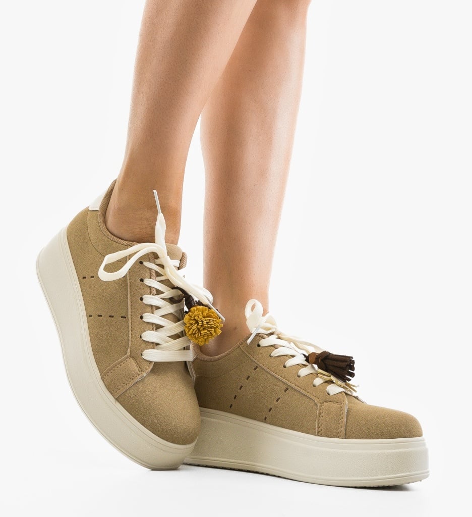 Sneakers dama Kukar Khaki