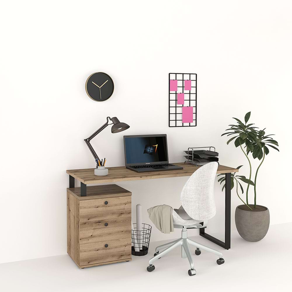 Birou calculator STUDIO 140cm cu 3 sertare