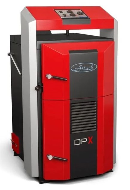 Cazan (centrala) pe combustibil solid, Attack DPX Standard cu gazeificare, 45 kW