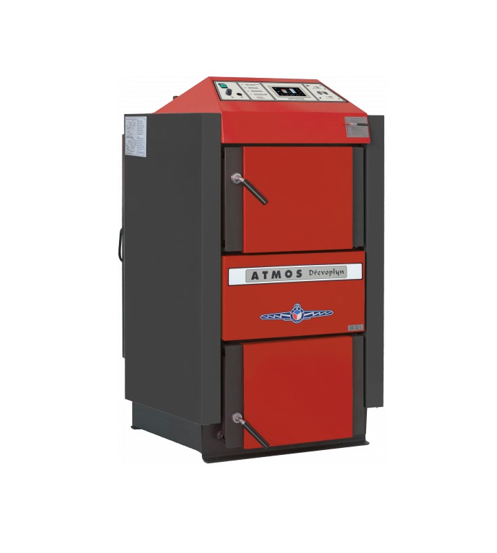 Cazan (centrala) combustibil solid, gazeificare, Atmos, DC25GS, otel, 25kW, CU AUTOMATIZARE ACD04