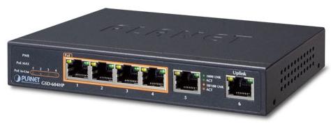 Switch Planet GSD-604HP, Gigabit, 4 Porturi, PoE