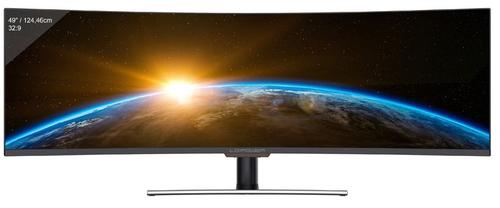Monitor Gaming VA QLED LC-Power 49inch LC-M49-DFHD-144-C-Q, DFHD (3840 x 1080), HDMI, DisplayPort, AMD FreeSync Premium, Ecran Curbat, 144Hz, 6 ms (Negru)