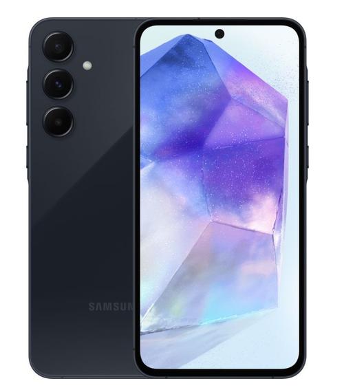 Telefon Mobil Samsung Galaxy A55, Enterprise Edition, Procesor Exynos 1480 Octa-Core, Super AMOLED touchscreen 6.6inch, 8GB RAM, 128GB Flash, Camera Tripla 50+12+5MP, Wi-Fi, 5G, Dual Sim, Android (Albastru inchis)