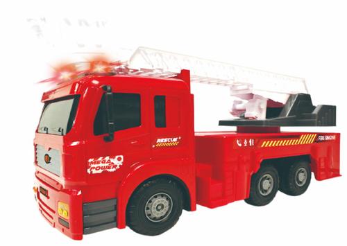 Masinuta Autospeciala de pompieri CEVODLE cu lumini, sunete si frictiune, 1/6, 53cm, Rosu