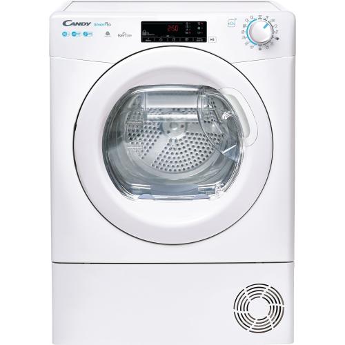 Uscator de rufe Candy CSOE H10A2TE-S, Pompa de caldura, 10 kg, Clasa E, WiFi, Easy case, Kilo detector, Dry sensor (Alb)