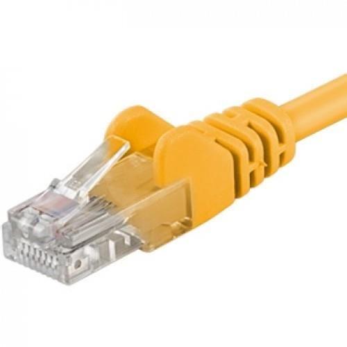 Patchcord UTP RJ45-RJ45 Categoria 6, 0.5m, galben, cupru integral, 26AWG