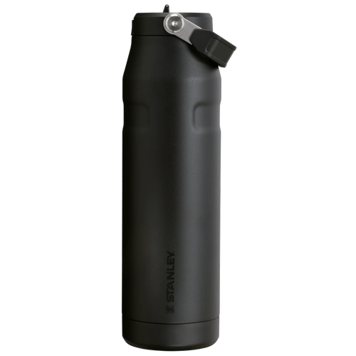 Sticla termos cu pai pliabil Stanley The IceFlow Bottle Flip Straw 2.0 1.06L, 10-12111-063, Negru