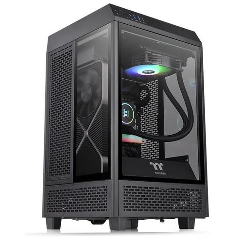 Carcasa Thermaltake The Tower 100, Tempered Glass, Mini Tower (Negru)