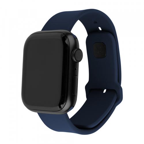 Curea Fixed Silicone Sporty pentru Apple Watch 49mm / 46mm / 45mm / 44mm / 42mm Series, Albastru
