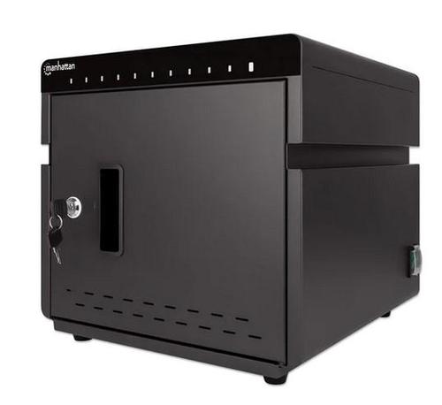 Statie de incarcare Manhattan 715942 pentru tablete si telefoane cu display de pana la 10inch, suporta pana la 10 dispozitive, tip port USB-C PD, putere totala 180, 18W per port, cu protectie la supratensiune, ventilatie silentioasa, carcas
