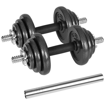Set Gantere Rebel Active RBA-2327-20, fonta, reglabile cu valiza, 20kg