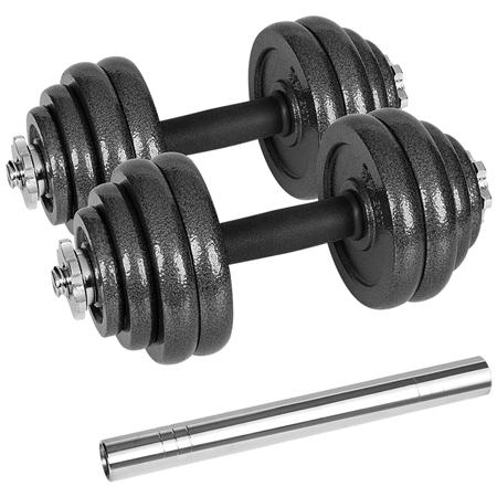 Set Gantere Rebel Active RBA-2327-30, fonta, reglabile cu valiza, 30kg