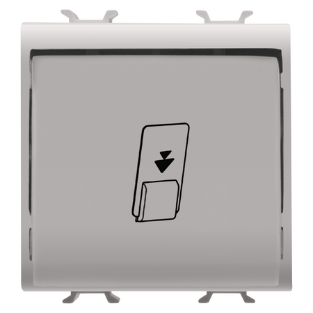 COMUTATOR UNIVERSAL INSIGNA - 1P NA 16AX - ILUMINABIL - 2 MODULE - BEJ SATINAT NATURAL - CHORUSMART