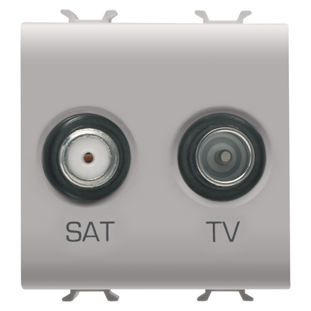PRIZA TV-SAT - DIRECT - 2 MODULE - BEJ SATINAT NATURAL - CHORUSMART