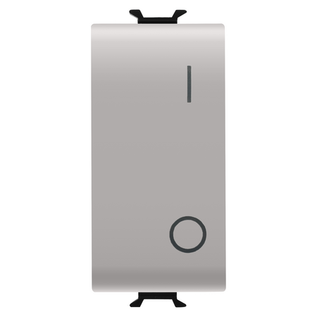 ÎNTRERUPATOR UNIDIRECTIONAL 2P 250V AC HEAVY DUTY - 25AX - BUTON NEUTRU - SIMBOL 0/1 - 1 MODUL - SATIN NATURAL BEJ - CHORUSMART