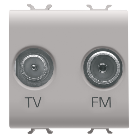 PRIZA TV-FM - DIRECTA - 2 MODULE - BEJ SATINAT NATURAL - CHORUSMART