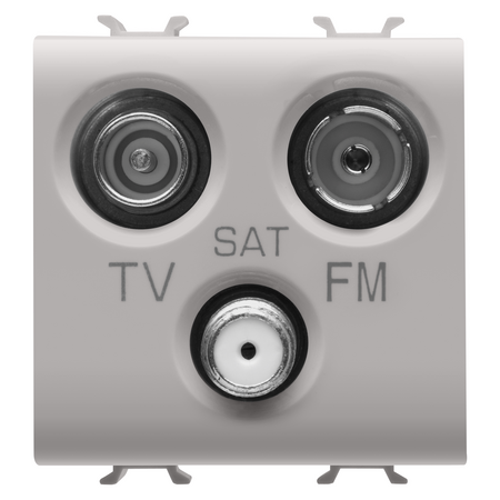 PRIZA TV-FM-SAT - DIRECT - 2 MODULE - BEJ SATINAT NATURAL - CHORUSMART