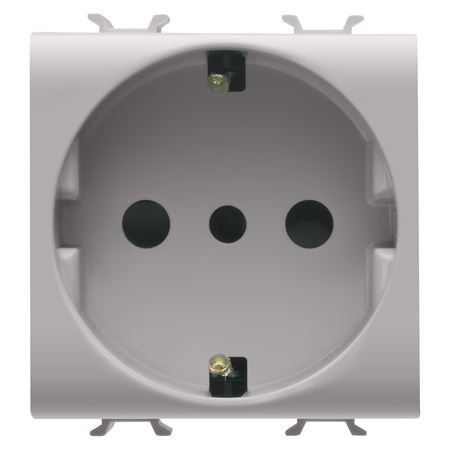 PRIZA STANDARD ITALIANA/GERMANA 250V c.a. - 2P+E 16A - P30 - 2 MODULE - BEJ SATINAT NATURAL - CHORUSMART