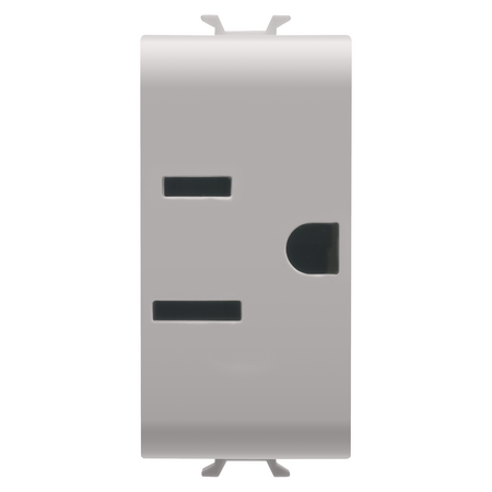 PRIZA STANDARD SUA 250/125V c.a. - 2P+E 15A - 1 MODUL - BEJ SATINAT NATURAL - CHORUSMART