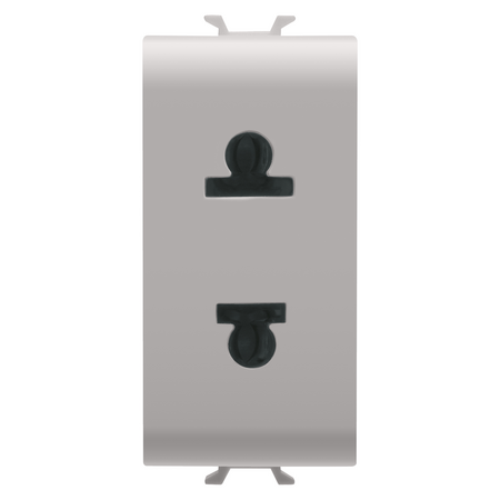 PRIZA STANDARD EURO-AMERICANA 250/125V c.a. - 2P 15A - 1 MODUL - BEJ SATINAT NATURAL - CHORUSMART