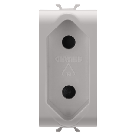 PRIZA STANDARD ISRAELIANA - 250 V c.a. - 2P 10 A - 1 MODUL - BEJ SATINAT NATURAL - CHORUSMART