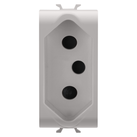 PRIZA STANDARD SUD-AFRICANA - 250V c.a. - 2P+E 16A - 1 MODUL - BEJ SATINAT NATURAL - CHORUSMART