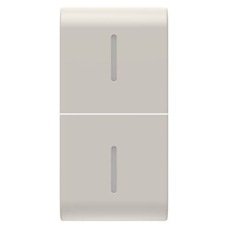 BUTON ÎNLOCUIBIL PENTRU COMENZI AXIALE - CU 2 DIFUZOARE - 1 MODUL - SATIN NATURAL BEJ - CHORUSMART
