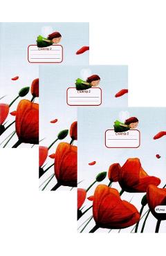 Set 3 caiete A5 Tip 2. Poppies