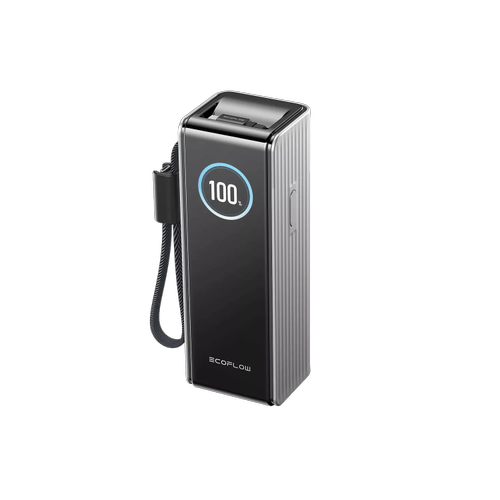 Baterie externa EcoFlow RAPID EF-RAPID25K100W-S-EU, 25000 mAh, 170W, cabluri incorporate de 100W (Gri)