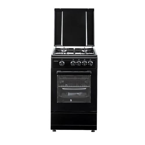 Aragaz clasic Studio Casa Viva Galaxy 4G 50/55 cm, 4 arzatoare gaz, 49 l, Cuptor gaz, Gratare emailate (Negru)