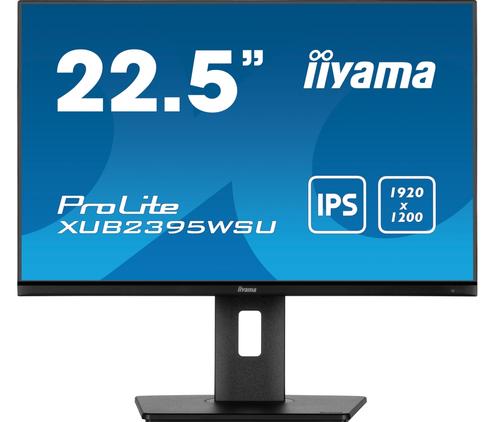 Monitor IPS LED Iiyama 22.5inch XUB2395WSU-B5, 1920 x 1200, VGA, HDMI, DisplayPort, Boxe, Pivot (Negru)