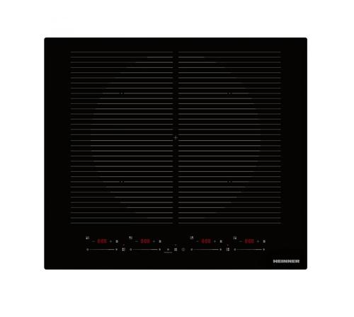 Plita incorporabila HEINNER HBHI-MQZ4ZB2FXSM, Inductie, 4 zone, Timer, Oprire automata, 7400 W, Sticla (Negru)