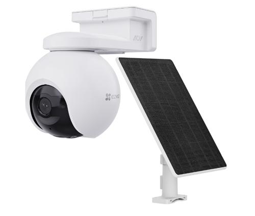 Camera de supraveghere EZVIZ EB8 Pro + 8W Panou Solar, 4K, 4G, PTZ 360° cu Baterie de 10400 mAh, Wireless, Vedere Color Nocturna, Detectare Persoana/Autovehicul/Animal, Audio Bidirectional (Alb)